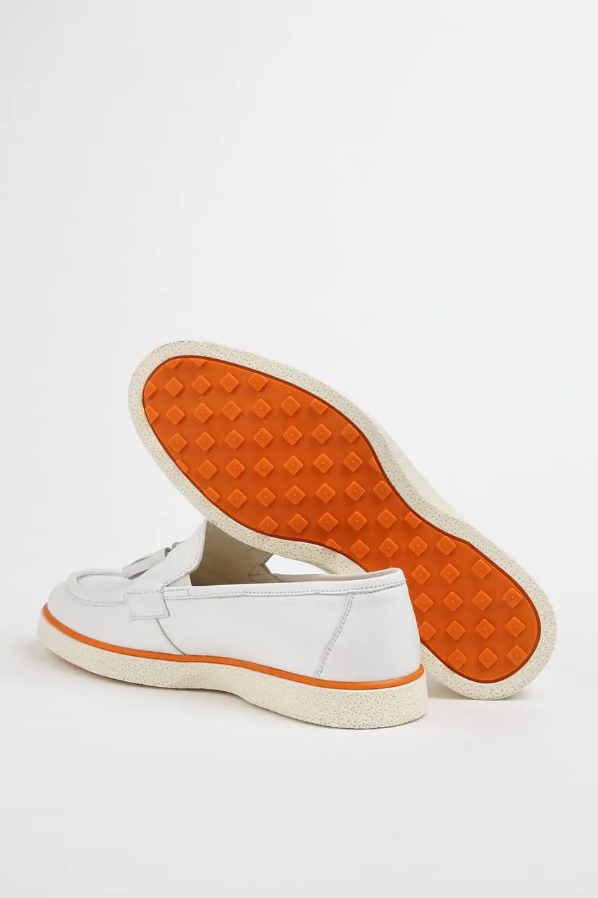 White Tassel Loafers