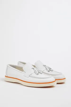 White Tassel Loafers