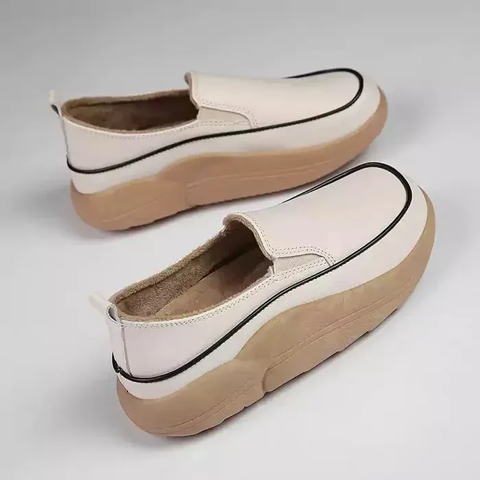 Women Fashion Platform Loafers , Orthopedic Breathable Soft Sole Shoes