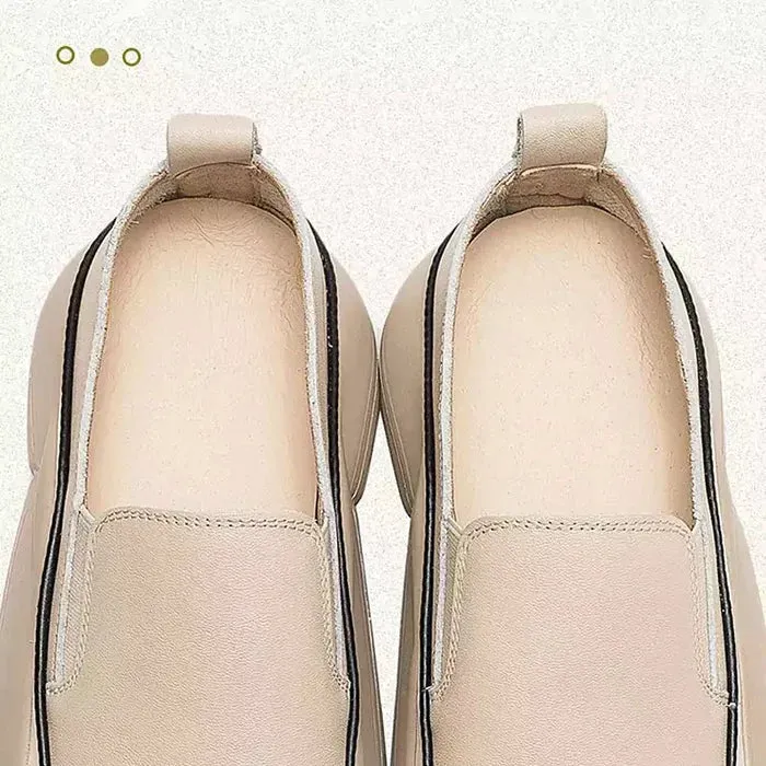 Women Fashion Platform Loafers , Orthopedic Breathable Soft Sole Shoes