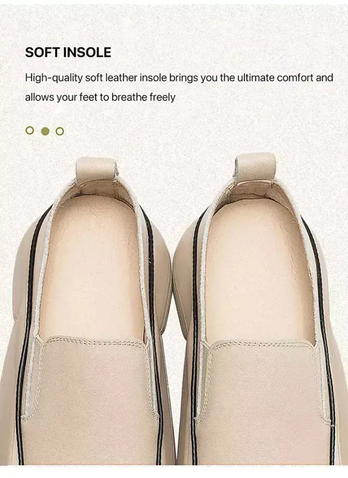 Women Fashion Platform Loafers , Orthopedic Breathable Soft Sole Shoes