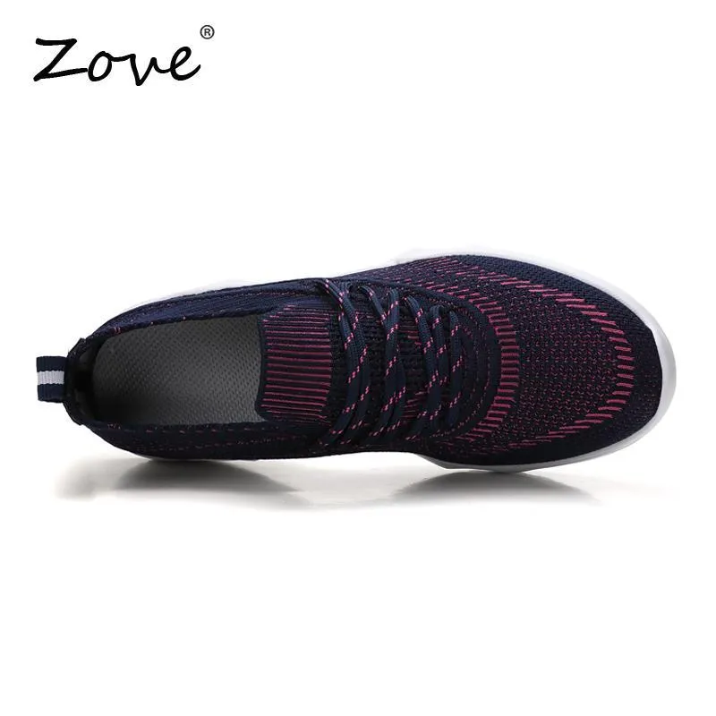 Women Flat Sneakers Shoes Breathable Walking Tennis Shoes