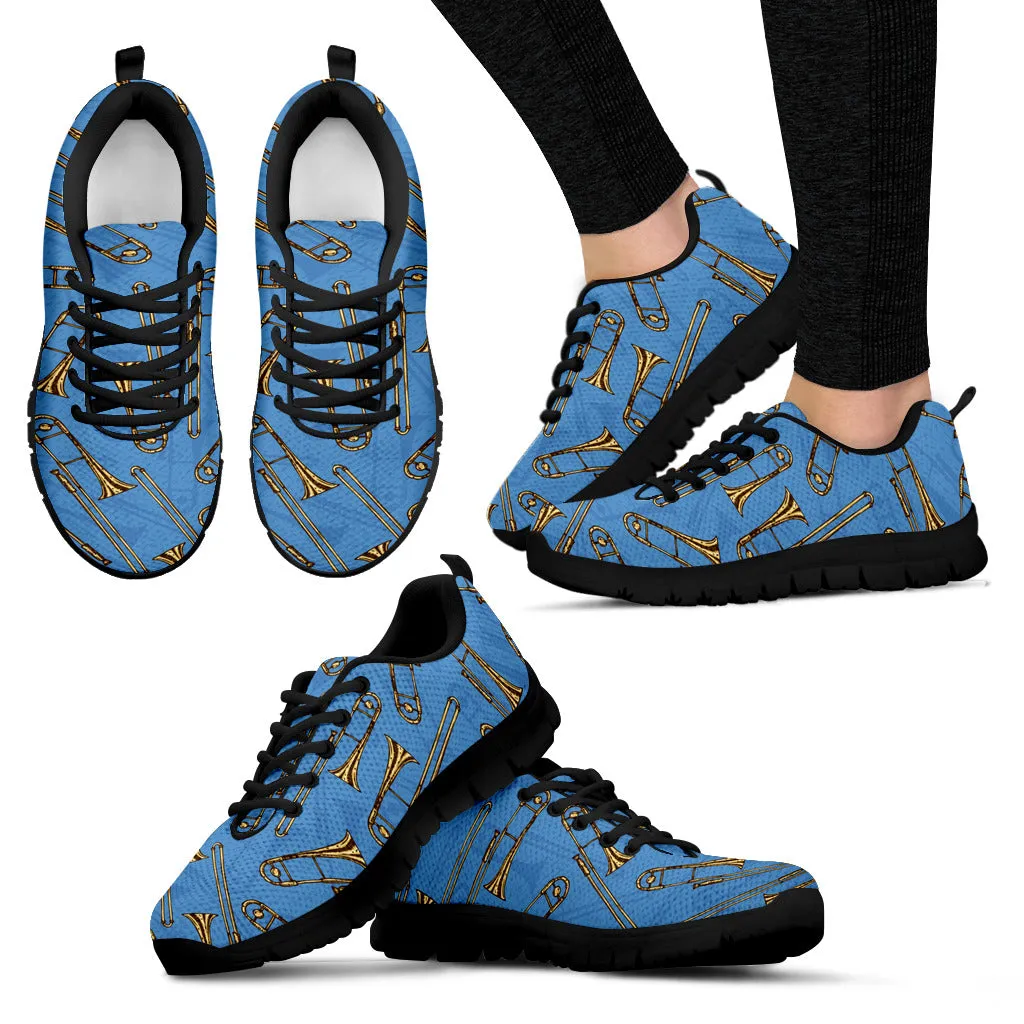 Womens Sneakers. Trombone Design Shoes.