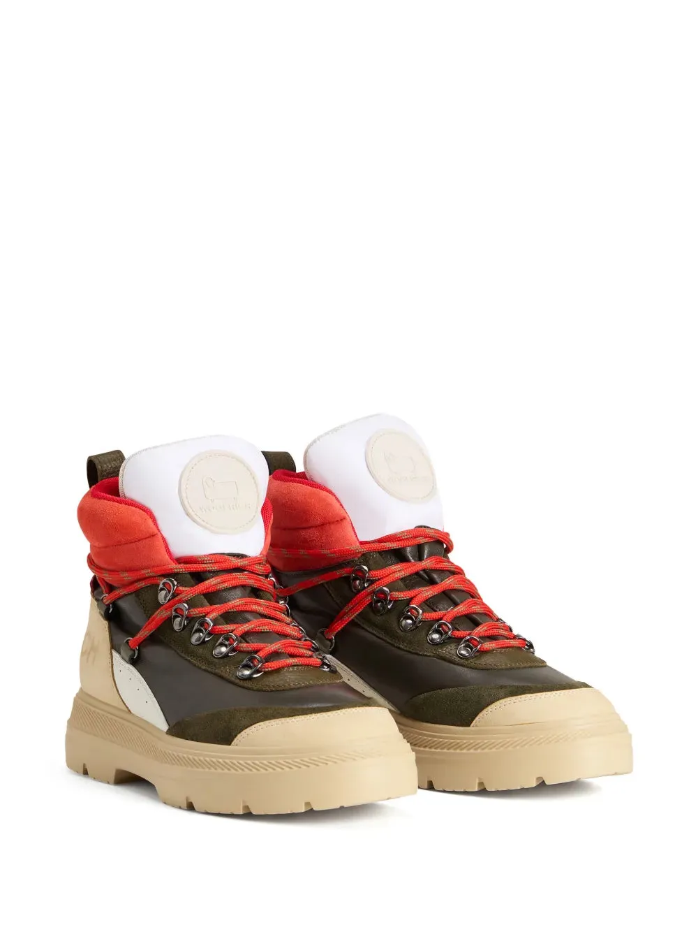 Woolrich logo-patch military boots